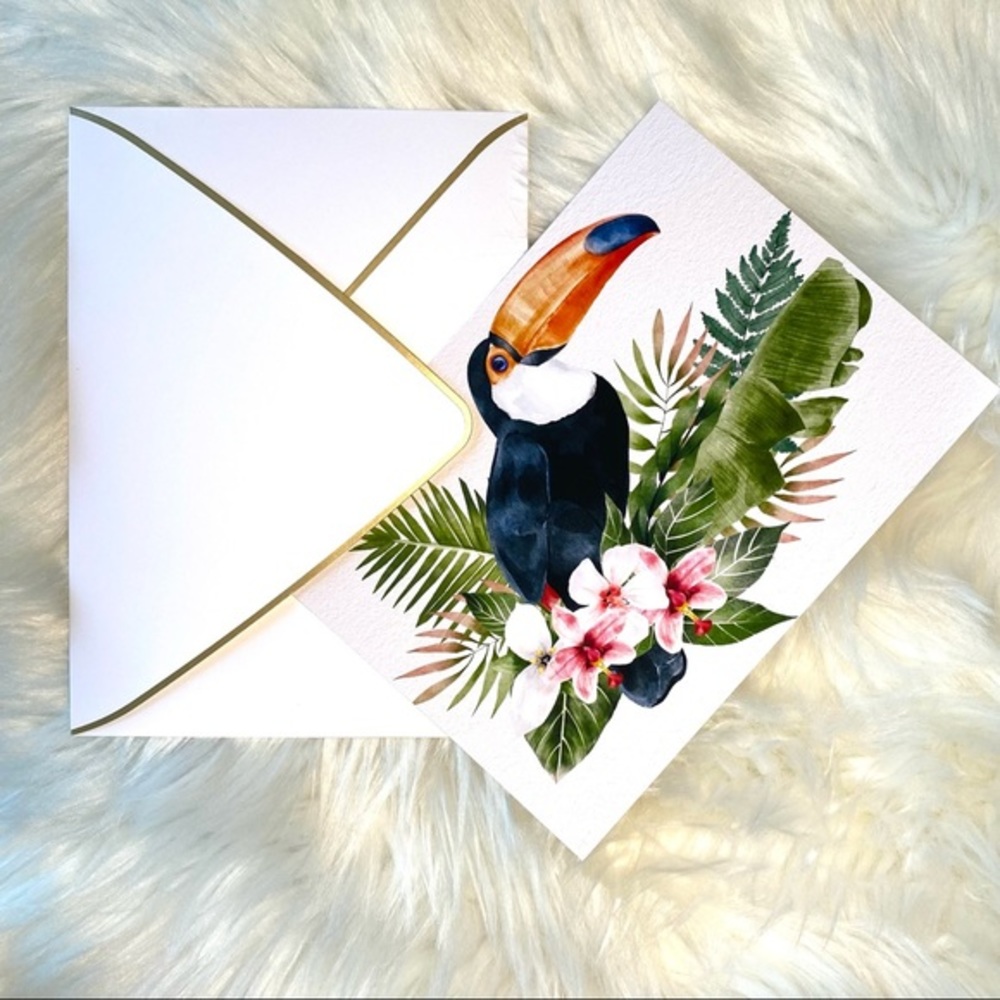 Set of Five “Amazonia Series” Elegant Greeting Cards & Luxury Envelopes - Picture 8 of 15